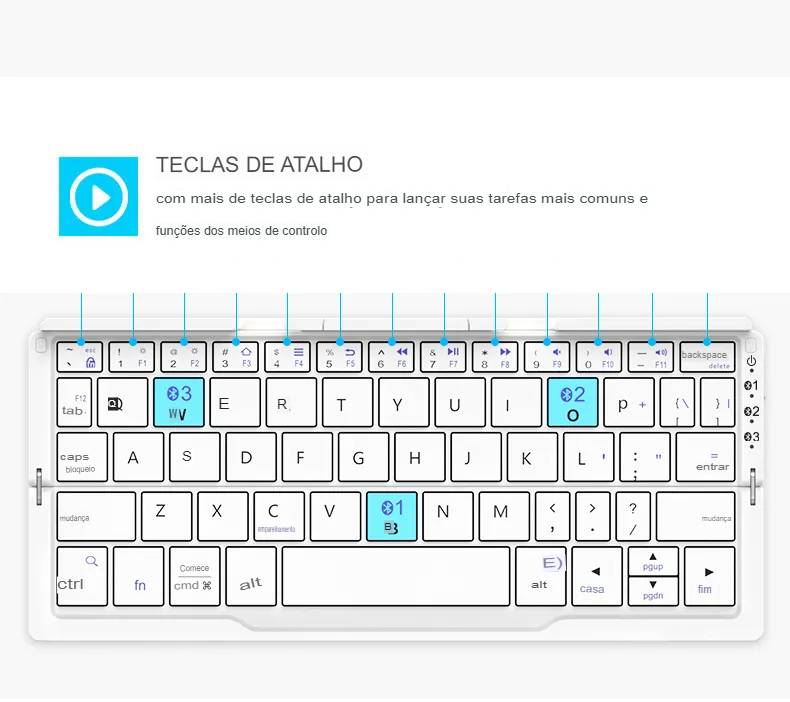 Mini Teclado Bluetooth KeyTec - Prático