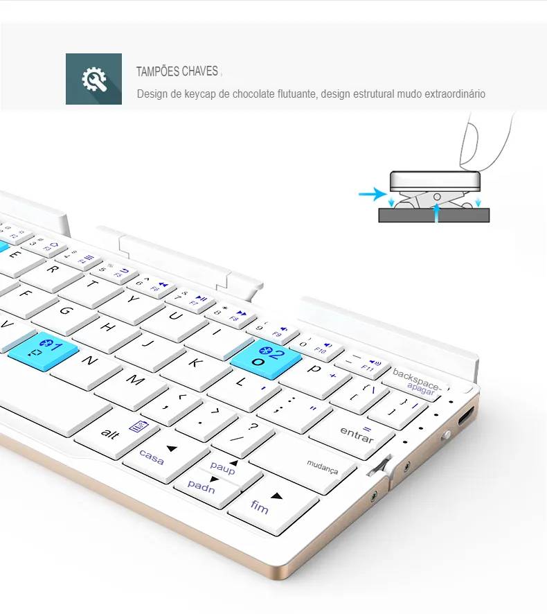 Mini Teclado Bluetooth KeyTec - Prático