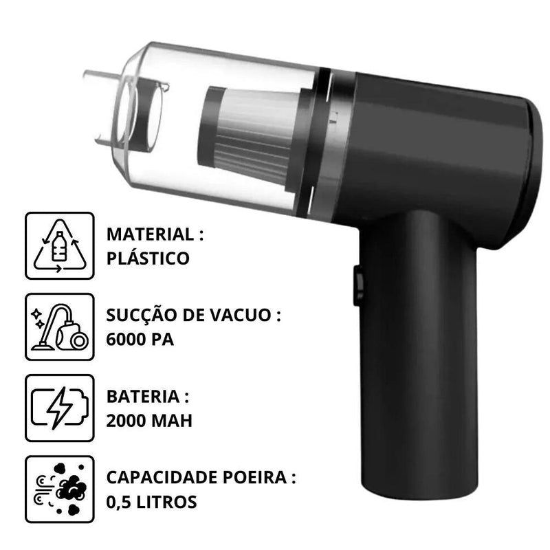 Mini Aspirador de Pó Portátil  Vacuum Cleaner - Prático